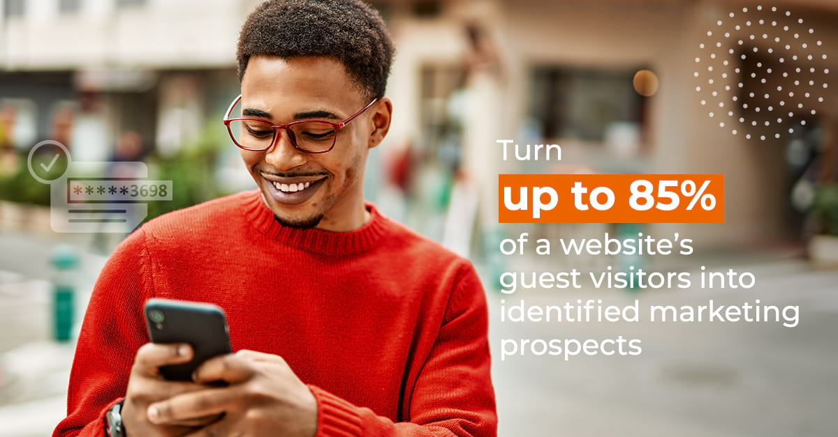 Up to 85% of guest web visitor identified with Upstream's Mobile Identity